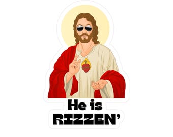 Il est le drôle de Jésus chrétien de Rizzen Sticker