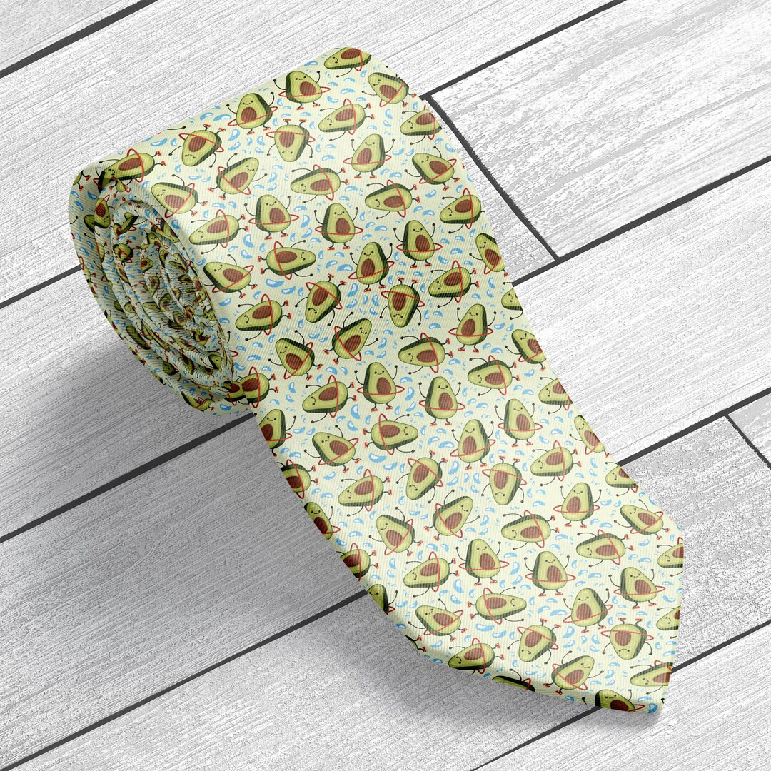 Cute Avocado Theme Necktie, Tie for Men, Kids Tie, Boys Ties, Necktie ...