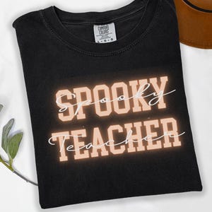 Spooky Teacher Shirt, Fall Teacher Shirt Appreciation Gift, Halloween Teacher Shirt, Cute Ghost Teacher Halloween Shirt, Retro Halloween Tee