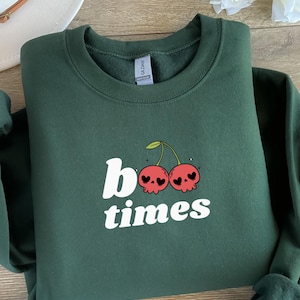 Halloween Sweatshirt for Women, Halloween Gift,  Funny Halloween Shirt, Trendy Fall Shirt, Halloween Spooky, Retro Halloween Cherry Shirt