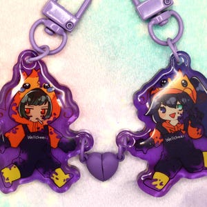 LIMBUS SINNERS | Ryoshu Hong Lu | Wellcheers | magnetic connected keychain charms double sided