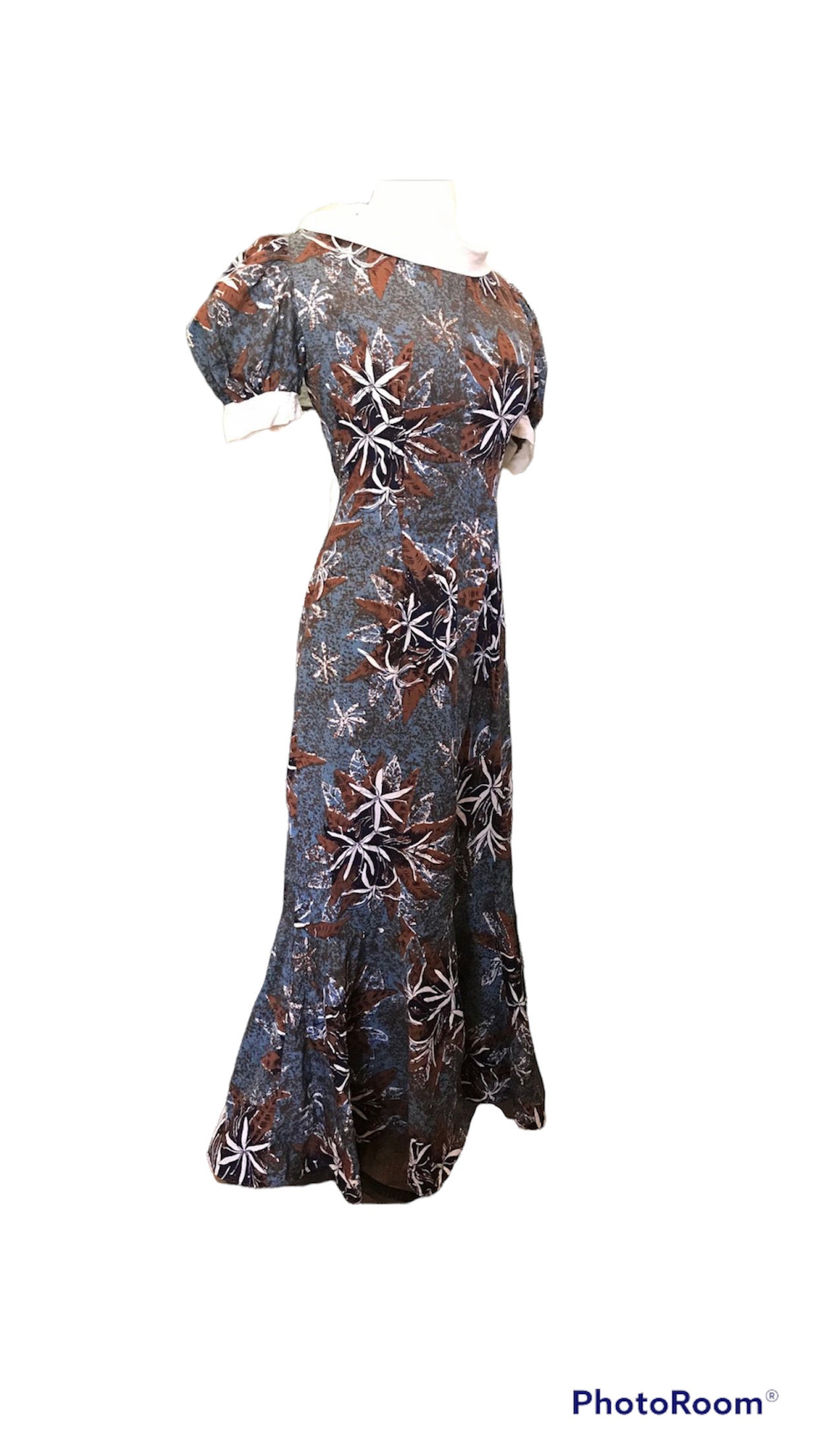 Vintage 50s Hawaiian Dress Nani Mermaid Hem S 34 Bust 26 Waist Cotton ...