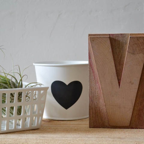 6 inch letterpress block- v