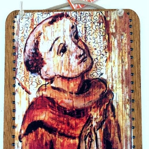 Saint St Francis of Assisi Italian saint Catholic Confirmation Religious gift for him retablo animal lover environmentalist image 1