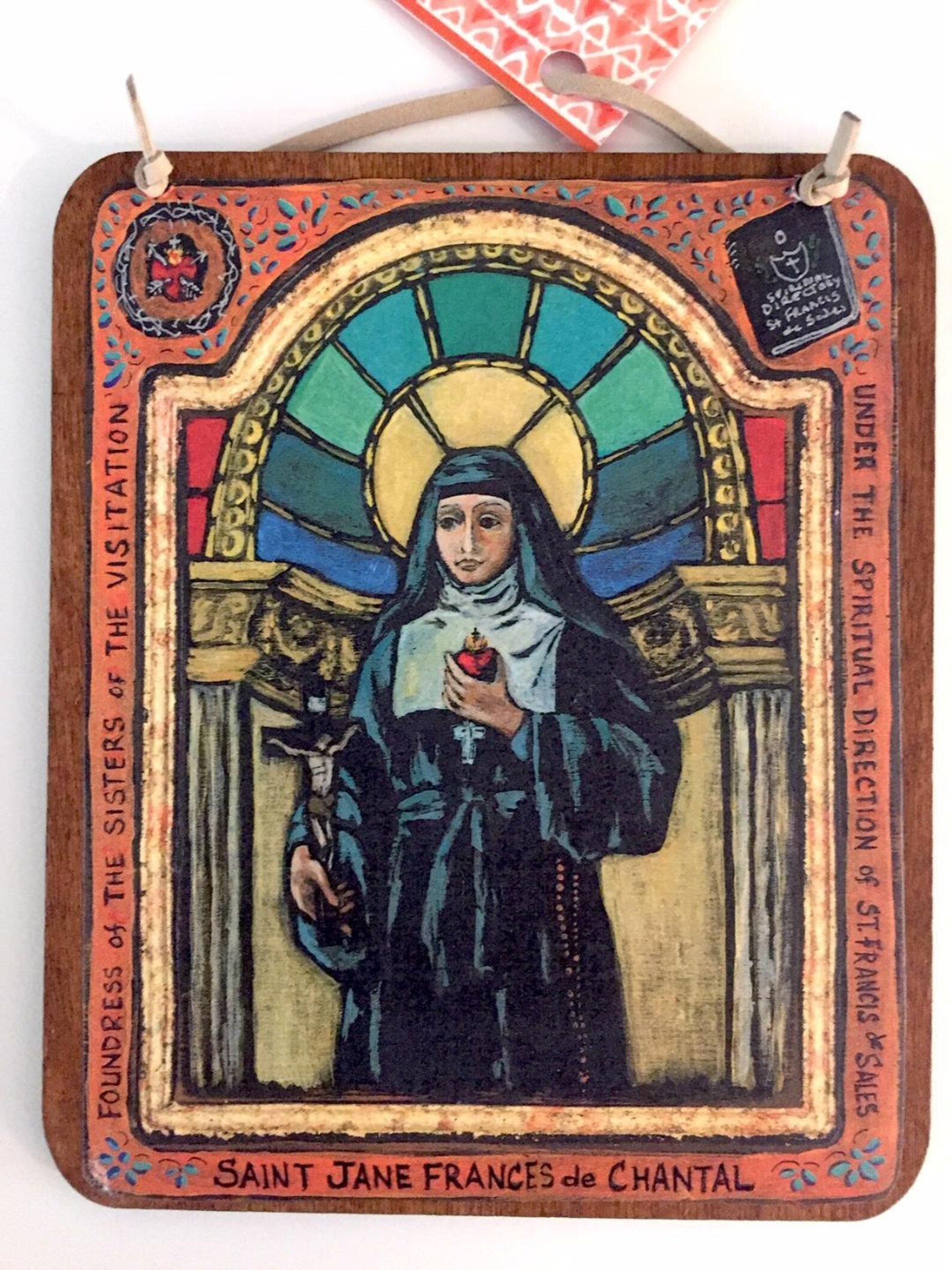 St. Jane Frances De Chantal Saint Catholic Art Retablos Sacred Etsy