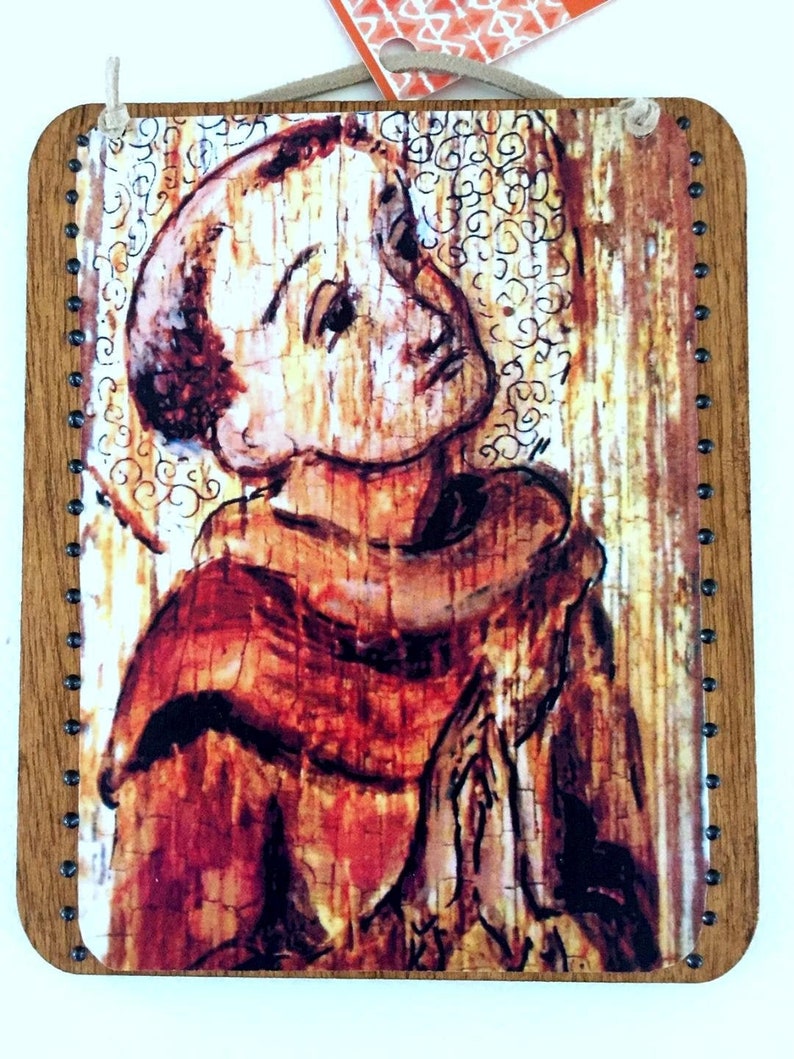 Saint St Francis of Assisi Italian saint Catholic Confirmation Religious gift for him retablo animal lover environmentalist image 1