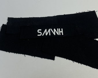Upcycled Denim Patch "SMWH"  - Distinctively Punk