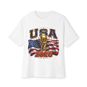 USA Soccer World Cup 2026 Fan T-Shirt, American Football Tee image 2