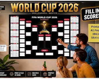World Cup 2026 Planner, Printable Football Tournament Tracker, Match Schedule, Instant Download