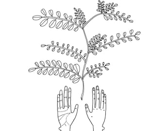 Sprig With Hands