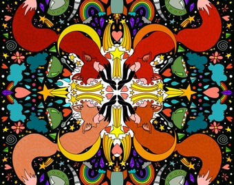 The Fox Friends Print | 8x10