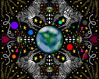 The Zero-Gravity Zebras Print | 8x10