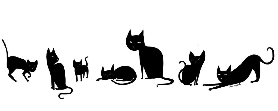 Black Cat Friends - Etsy