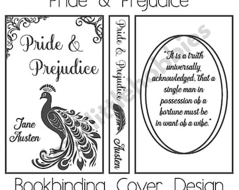 Pride and Prejudice Bookbinding Cover Design | PNG Files | Digital Download