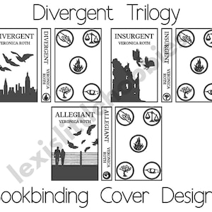 Divergent Trilogy Bookbinding Cover Designs | PNG Files | Digital Download