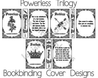 Powerless Trilogy Bookbinding Cover Designs | PNG Files | Digital Download