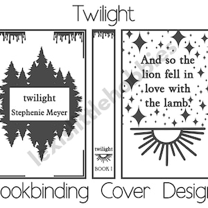 Twilight Bookbinding Cover Design | PNG Files | Digital Download