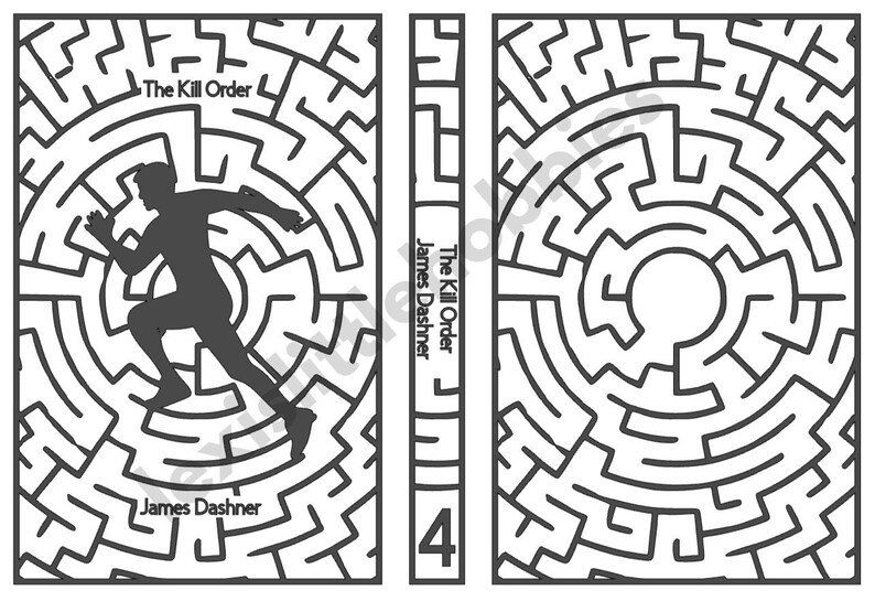 May include: The Kill Order book cover featuring a black and white maze design with a silhouette of a person running through the maze. The title "The Kill Order" and author "James Dashner" are printed on the cover. The number "4" is printed on the spine.