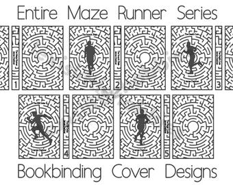 Entire Maze Runner Series Bookbinding Cover Designs | PNG Files | Digital Download
