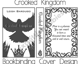 Diseño de portada para encuadernación de Crooked Kingdom / Archivos PNG / Descarga digital