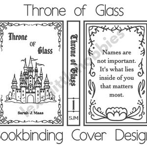 Throne of Glass Bookbinding Cover Design | PNG Files | Digital Download