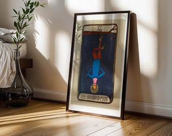 Giclee z Tarota „Wisielec”: Fine Art Folk Design