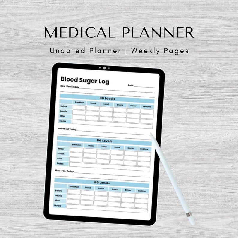 Medical Tracker Planner, Track Health Planner, Medication Journal ...