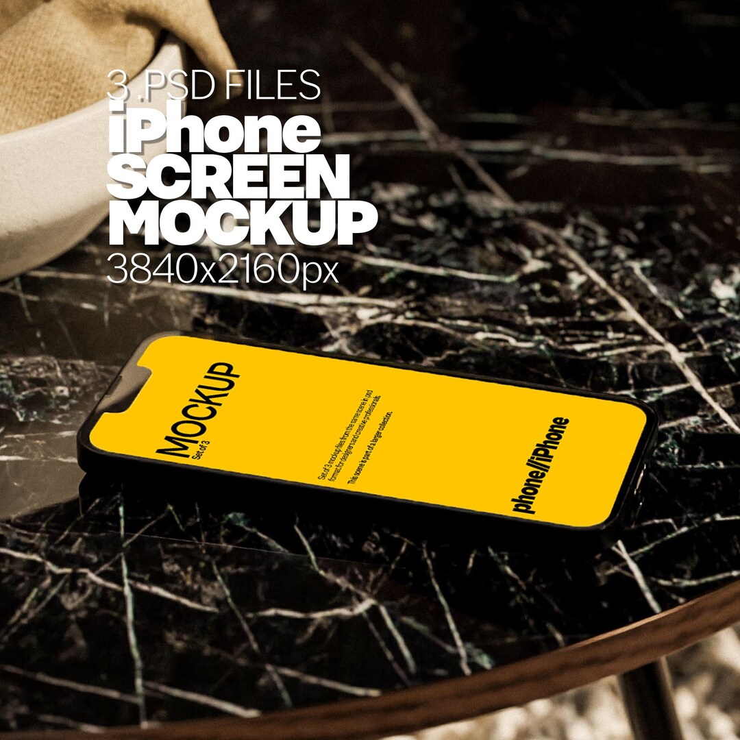 IPhone Screen Mockup Bundle – Mid-century Modern, 3 PSD Files - Etsy