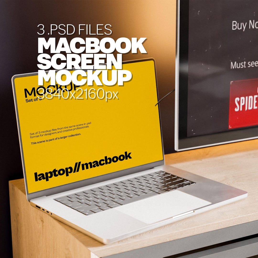 MacBook Pro Mockup Bundle for UI UX Designer Mockups - 3 Psd Mock-up ...