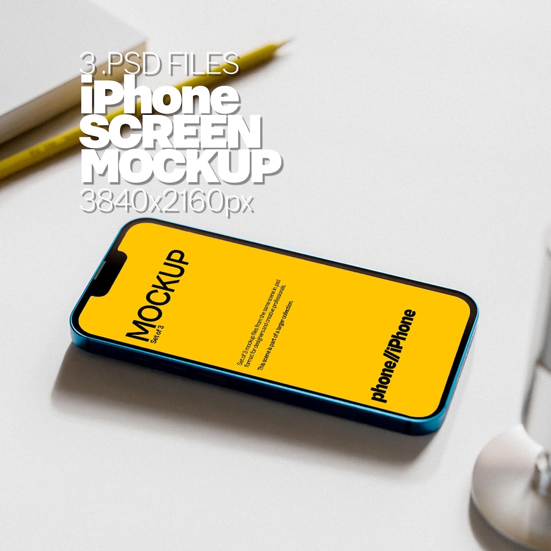 IPhone Screen Mockup Bundle for UI UX Designers Mockups - 3 Psd Mock-up ...