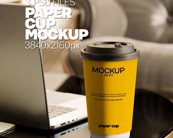 Paper Cup Mockup Bundle - Branding Mockups, 3 PSD Dateien