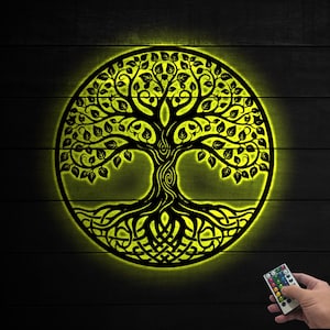Tree Of Life Metal Sign, Tree Of Life Metal Wall Art, Tree Of Life Monogram Metal Sign, Housewarming Gift Anniversary, Family Tree Gifts