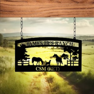 Personalized Farmhouse Metal Sign, Custom Farm Metal Sign, Animal Farm Sign, Ranch Sign, Barn Sign, Farm Gate Sign, Farm Name Sign