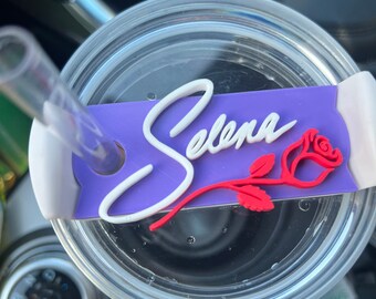 40oz Stanley name plate, Selena Quintanilla, Selena topper, tumbler, cup, tag,Selena Tumbler, name plate, Stanley accessories, Selena