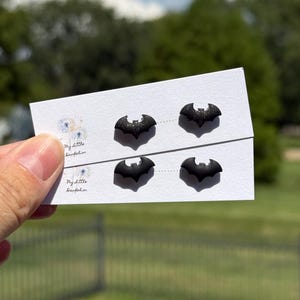 Halloween Clay Stud Earrings: Polymer Clay Spooky Jewelry image 19