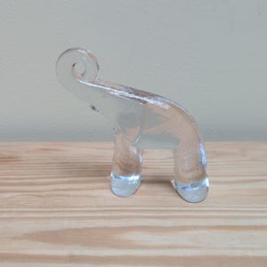 Vintage Kosta Boda Elefant von Bertil Vallien – Schwedische Kunstglas Tierfigur – Klares Pressglas – Skandinavische Zoo-Serie