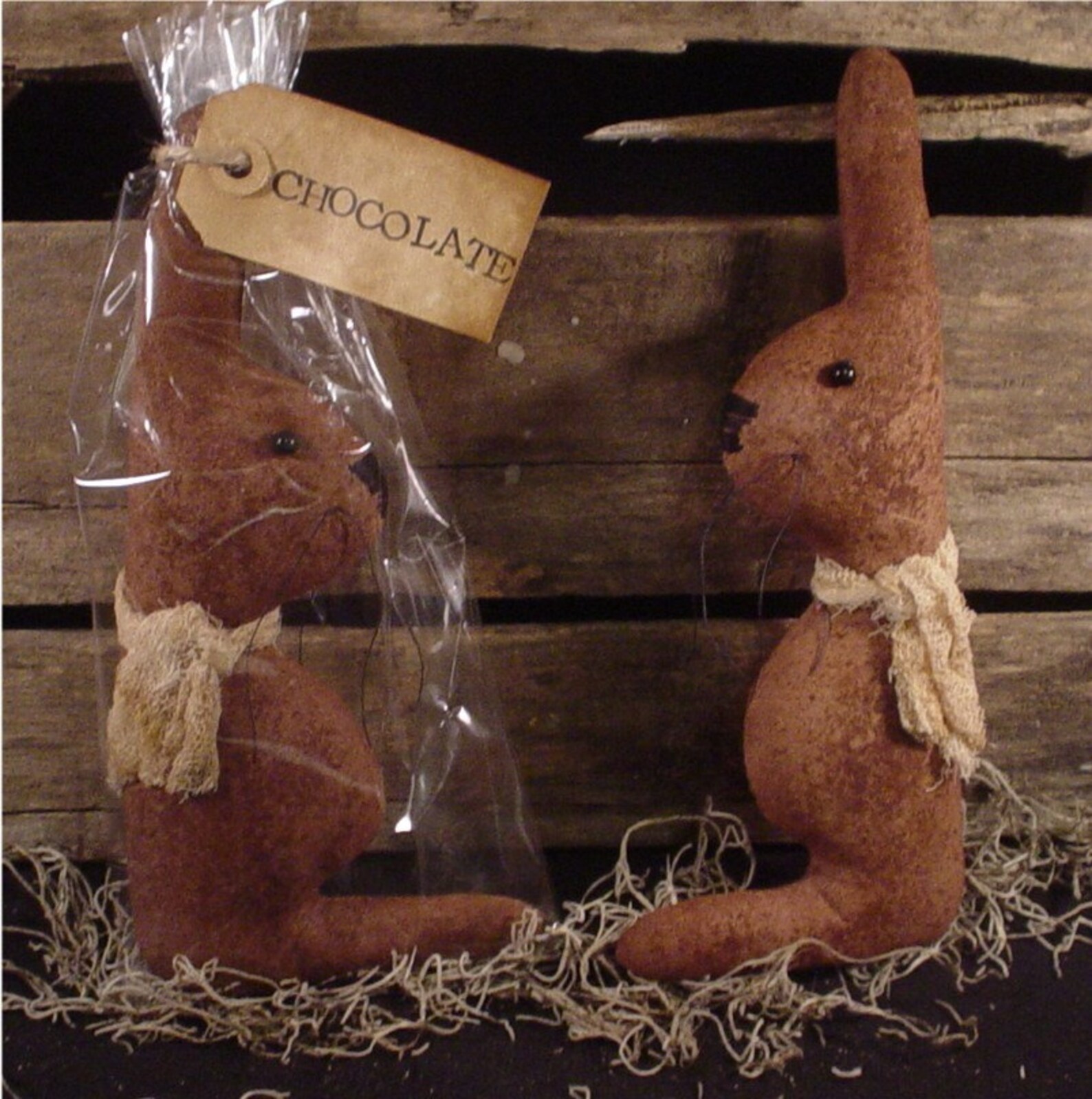 Primitive Folk Art Easter Candy E Pattern Bunny Rabbits Chicks Dolls ...