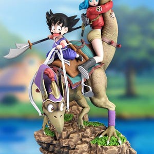 Goku and Bulma Dragon Ball Figure - Diorama 30.2 cm, anime collection, collector figures, manga decoration, anime fan gift