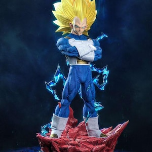 Vegeta Super Saiyan 3 action figure | Dragon Ball collectibles 35 cm | 3D printed anime figure | Goku power statue for fans