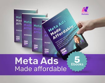 Meta Ads Mastery-bundel: e-boek strategie, werkboek, gids, checklist, promptpakket