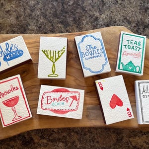 CUSTOM NAMES Hand-Painted Watercolor Matchbook
