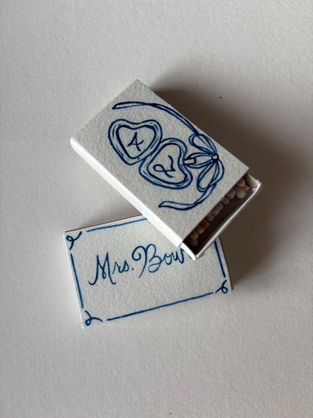 CUSTOM Bridal Era Hand-painted Watercolor Matchbook - Etsy