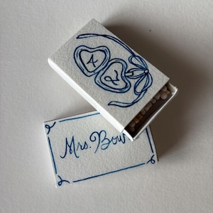 CUSTOM Bridal Era Hand-Painted Watercolor Matchbook
