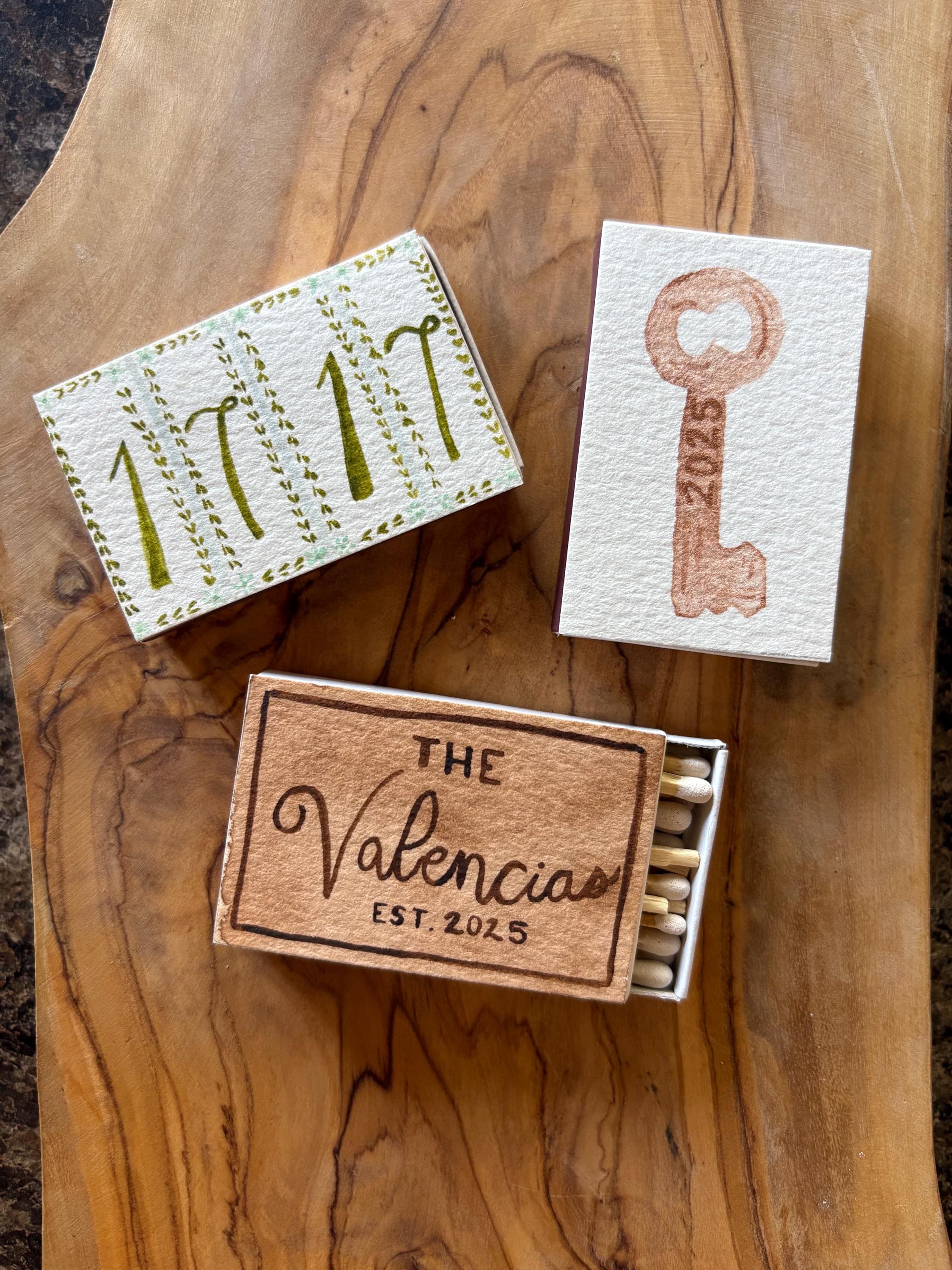 New Home Hand-painted Watercolor Matchbook - Etsy