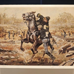 Don STIVERS- Seargents Valor Civil War Print 12,5 X 16,25 IN Karte SIGNIERT