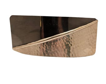 Equus Hammered Mixed Metal Oversized Belt Buckle Silver Tone Made in India