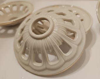 1x Candelabro Lenox Quoizal de porcelana Bobeche con diseño Matlisse, vintage