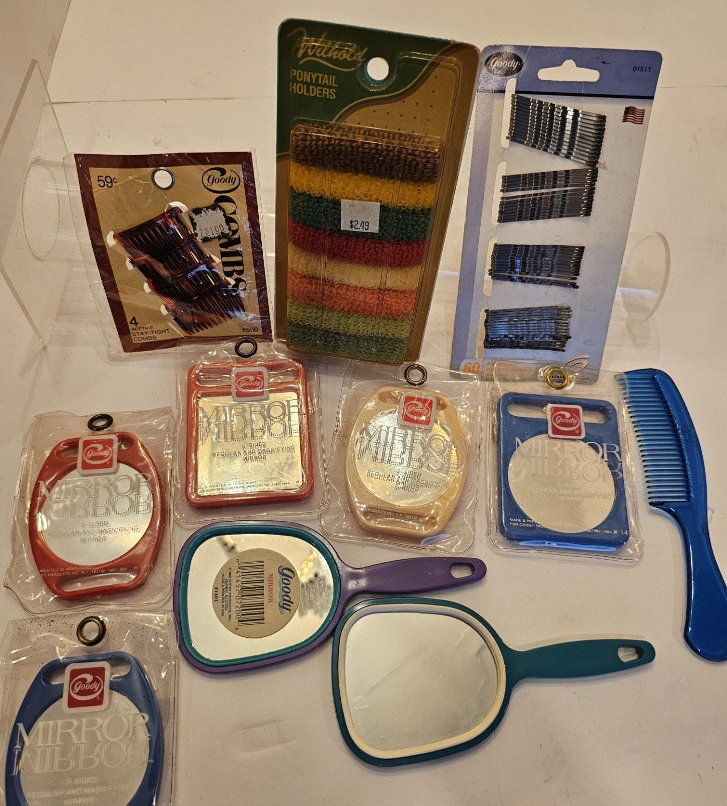 Vintage Goody Wilhold Hair Accessory Lot 80s Mirror Bobby Pins Combs Ties Goody Multicolor Hair Bobby Pins Accessories for sale | eBay main image 4
