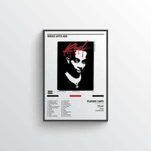Póster de Playboi Carti Whole Lotta Red / Póster del álbum Opium / Póster del álbum Playboi Carti / Póster del álbum Whole Lotta Red / Paquete Playboi Carti