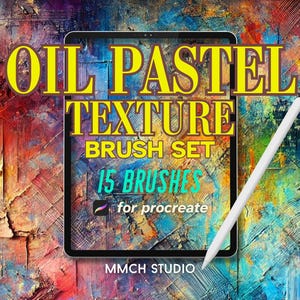 Oil Pastel Procreate Brush Set – 15 Unique Brushes for Realistic and Artistic Digital Painting